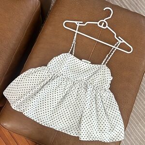 ⚪️⚫️ Kate Spade & target collaboration White and Black Polka Dot Top. NWOT!!